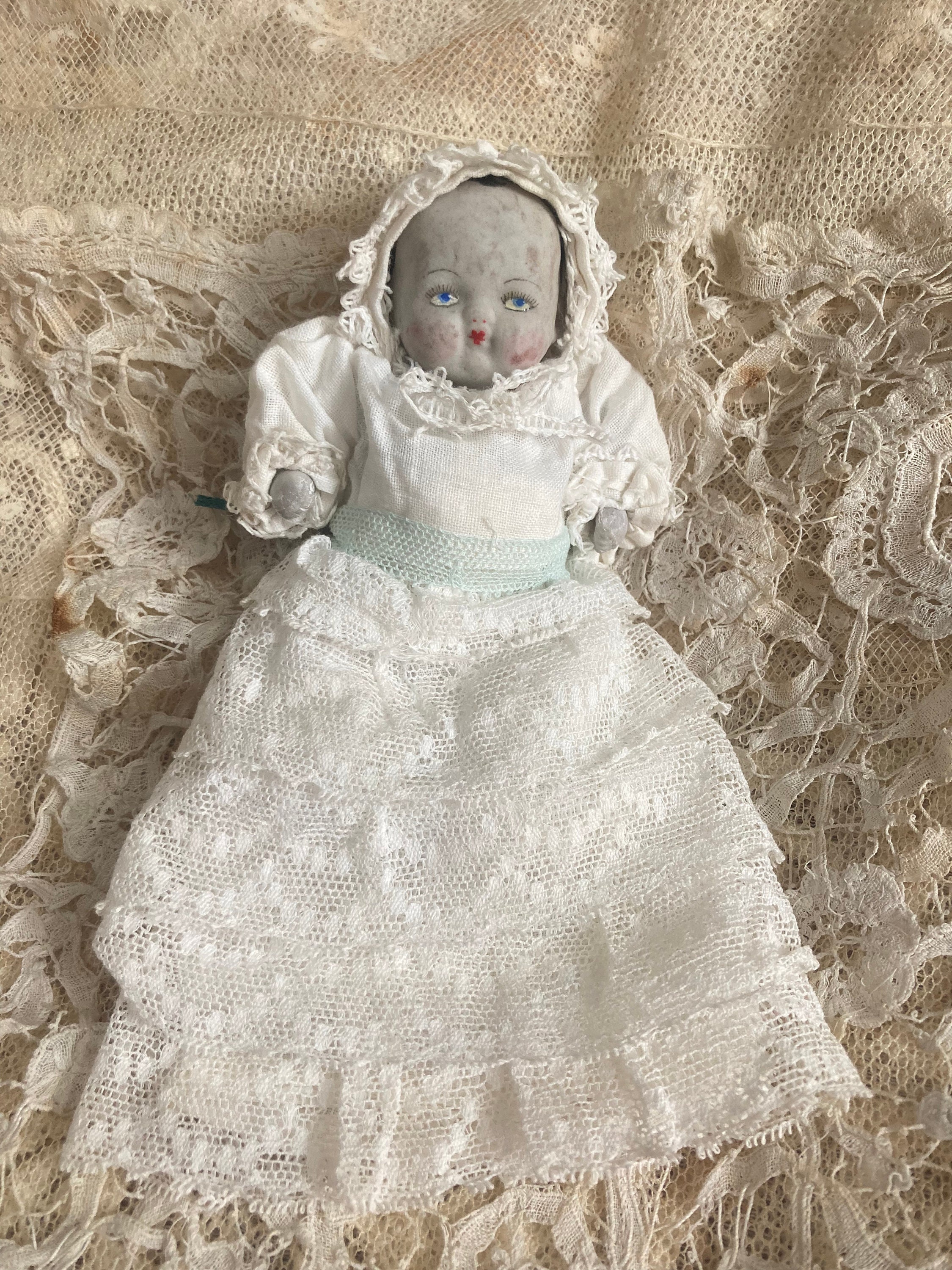 Petite Francaise J Verlingue Bisque Head 9 1/4 Doll France 1915-on