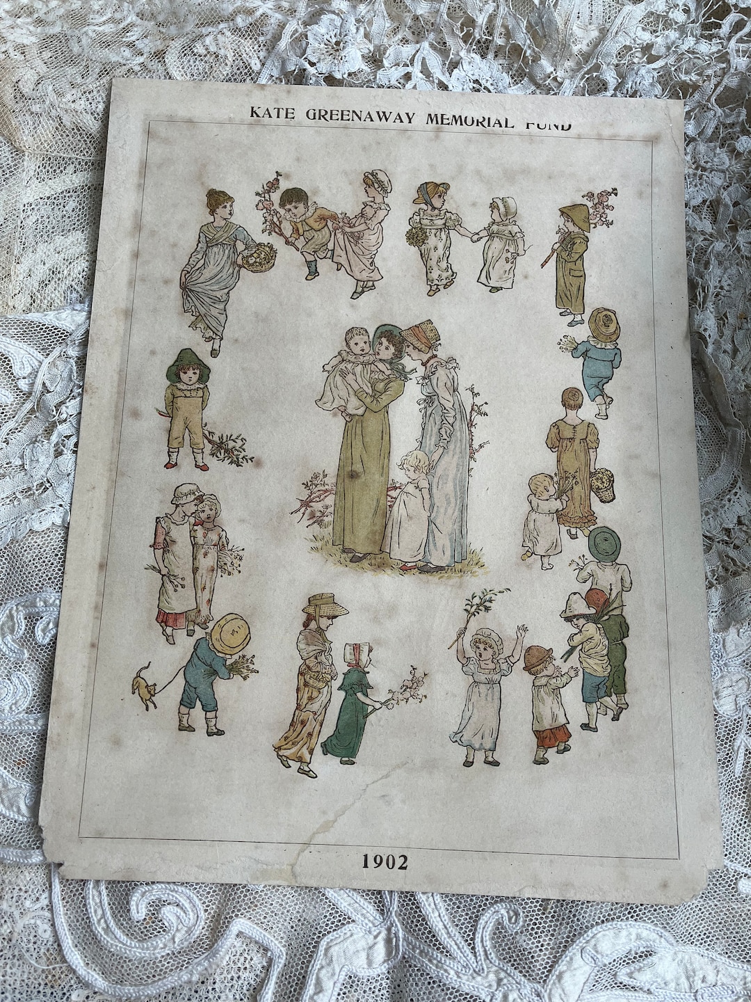 オリジナルのケイト・グリーナウェイ記念基金募金カード 1902年 - Etsy