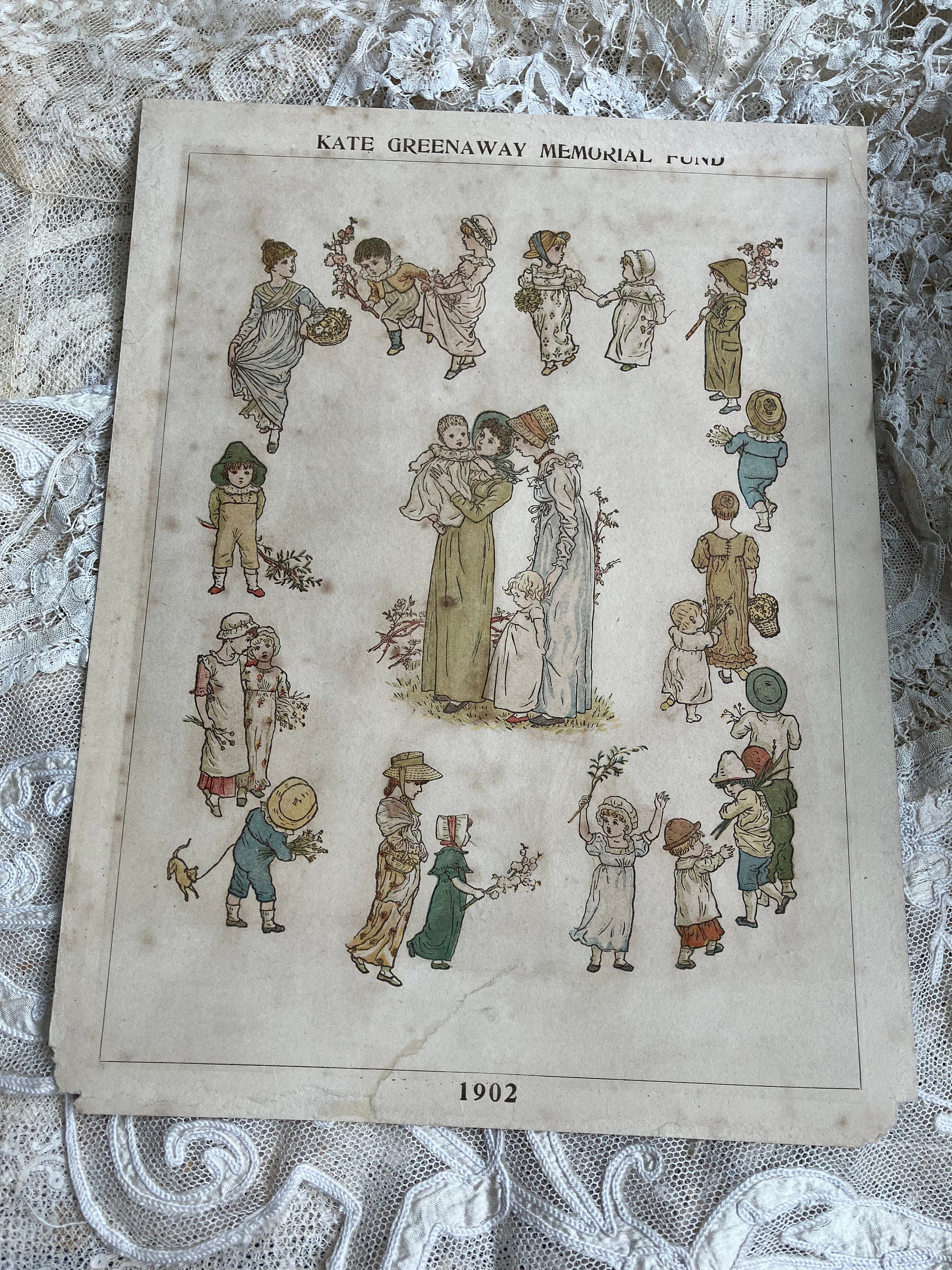 オリジナルのケイト・グリーナウェイ記念基金募金カード 1902年 - Etsy