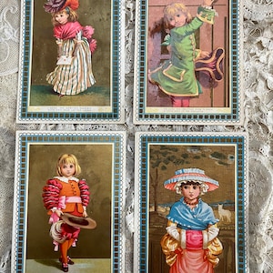 1873 Kate Greenaway 'El paje set' cuatro cartas