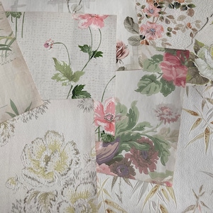 Antique vintage Wallpaper samples, Doll house wallpaper, vintage Sanderson