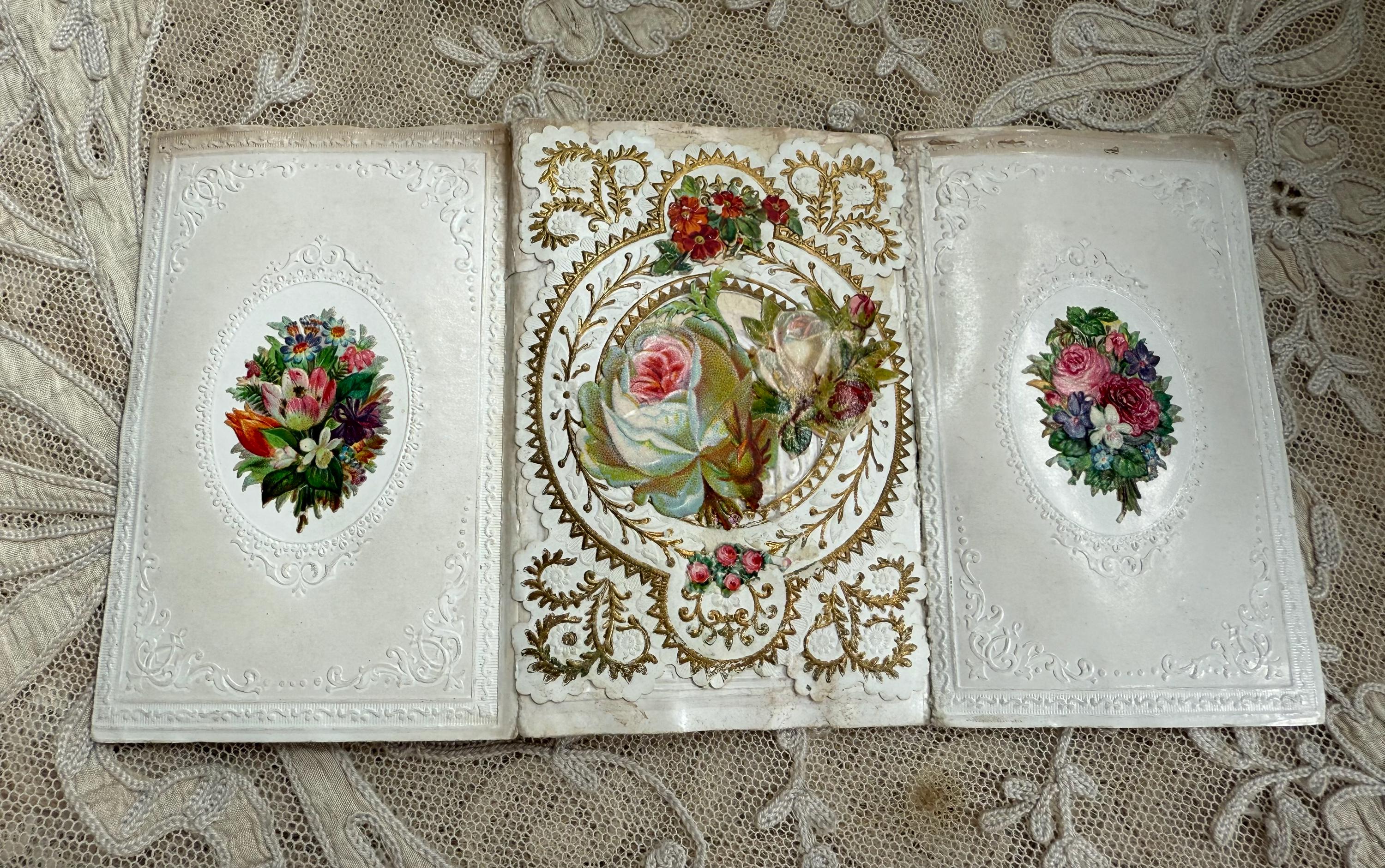 刺繍 フランス アンティーク サンプラー フレーム 1863年 ガラス入り