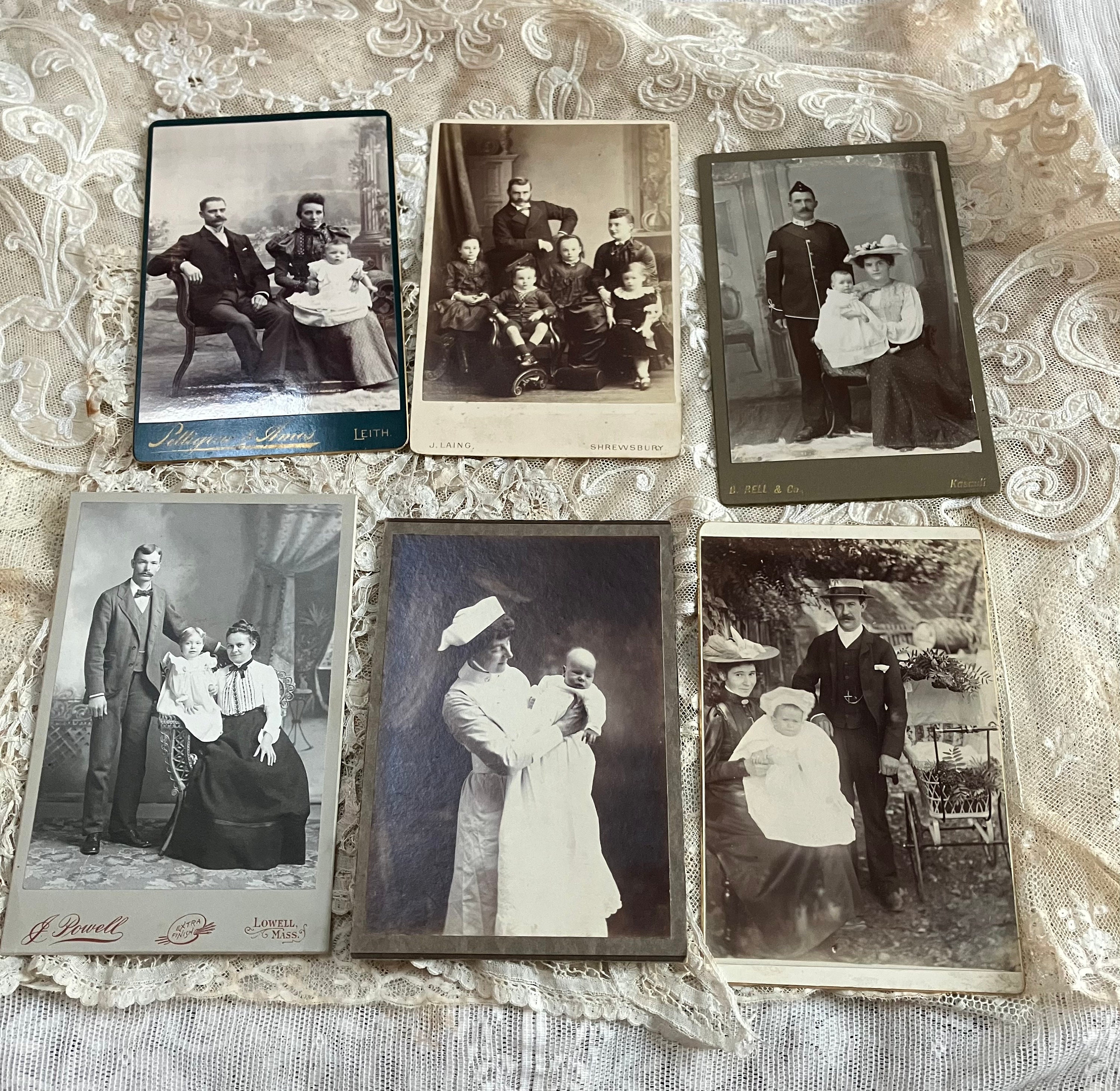 ビクトリア朝の家族の肖像画写真カード CDV - Etsy 日本