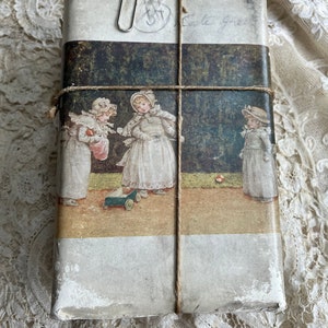 Trzy rzadkie dziewiętnastowieczne oryginalne drewniane miedziane płyty drukarskie Kate Greenaway „The Little Go-Cart” oraz wszystkie odbitki próbne drukarzy