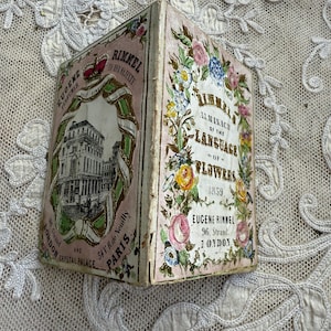 Hermoso folleto francés de Rimmel de 1859, El lenguaje de las flores