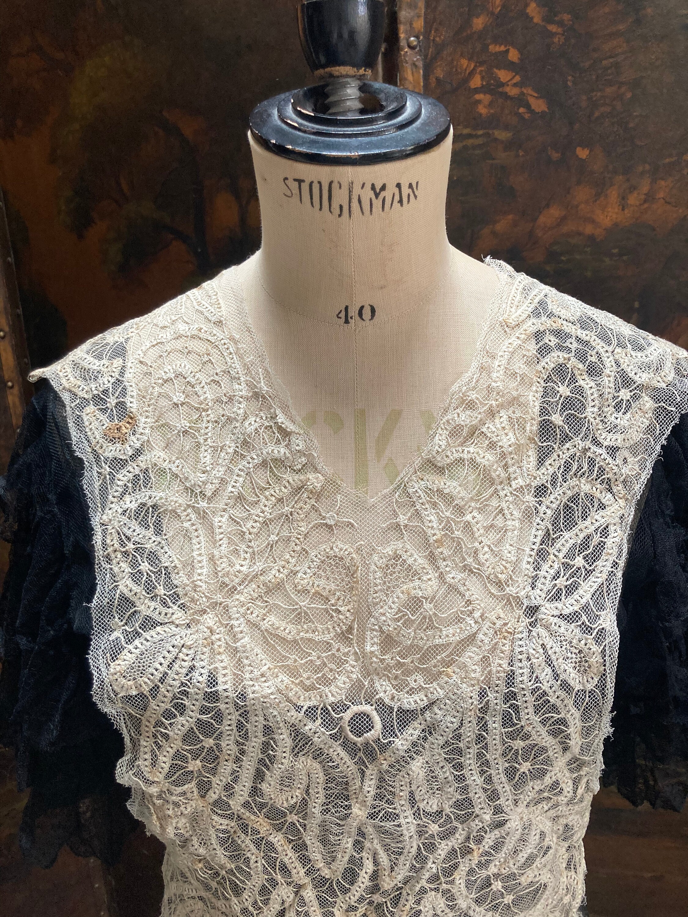 Antique Lace Victorian Dress Modesty Panel Antique Lace Dress Etsy