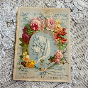 Hermoso folleto francés de Rimmel de 1873, Heroínas de poetas italianos