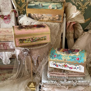Beautiful Vintage renaissance Confectionery treasure chest box