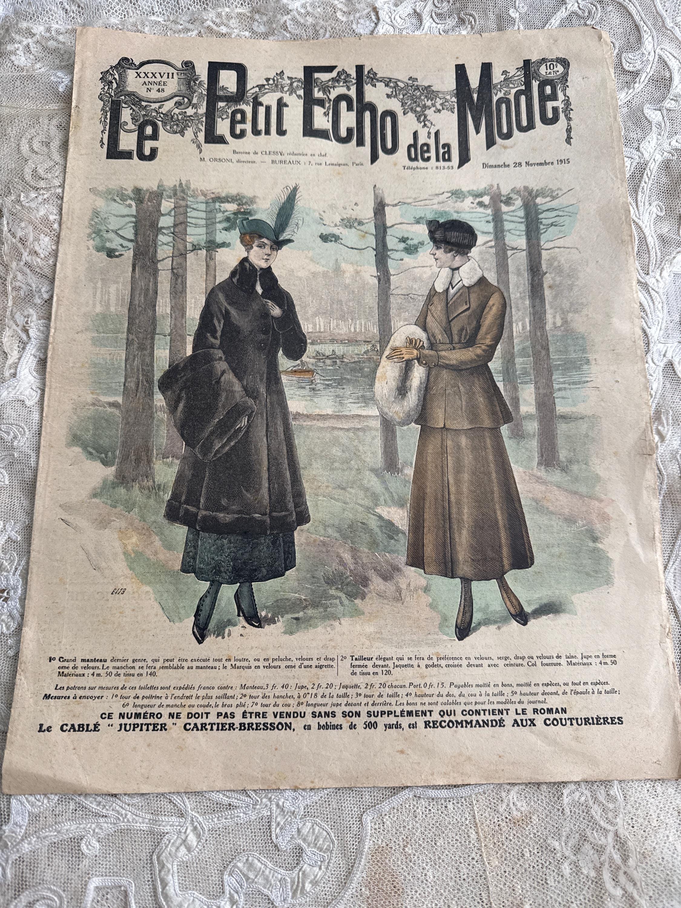 フランスのアンティーク ファッション雑誌「Le Petit Echo de la Mode