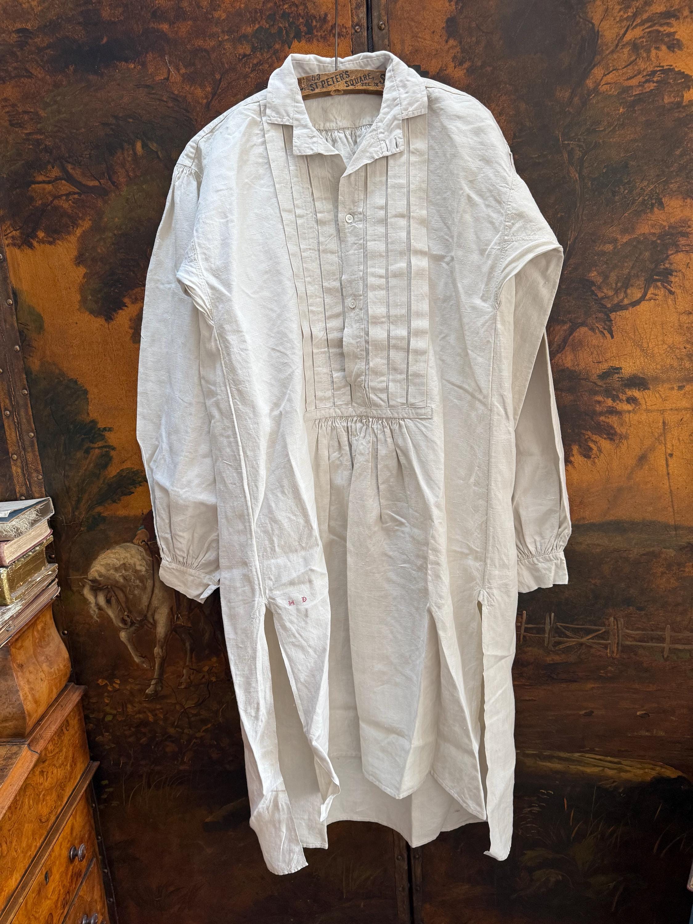 French vintage リネンスモック　1890s 襤褸　klasica Antique French Linen Smock, 19th Century Workwear Chemise - Etsy