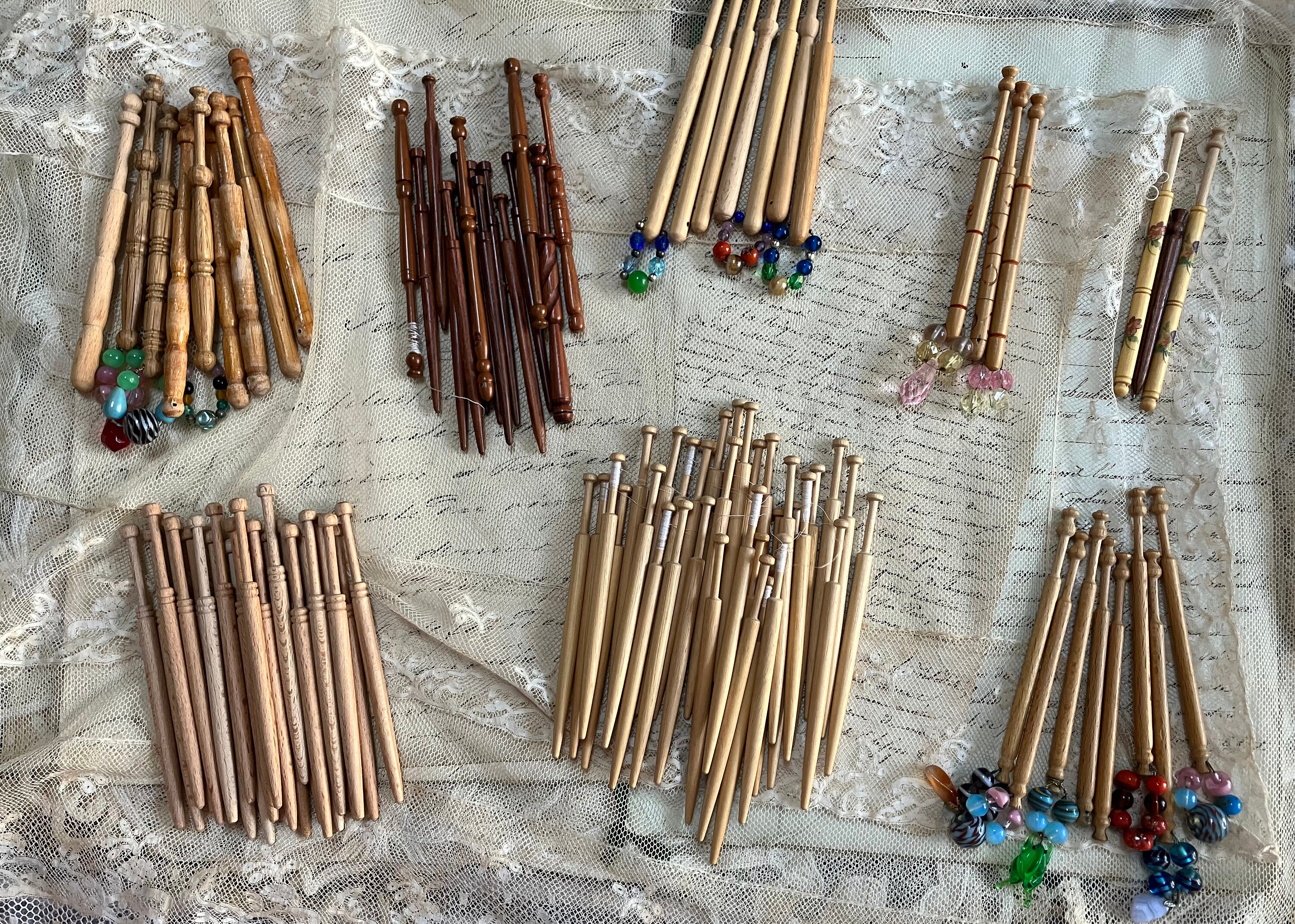 Antique and Vintage Lace Making Beaded Bobbins - Etsy