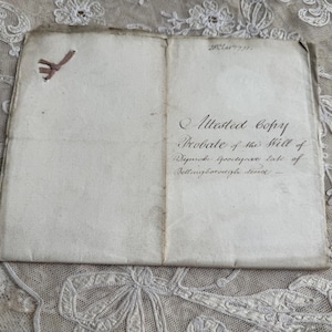 1771 antiek Goodyear handgeschreven testament