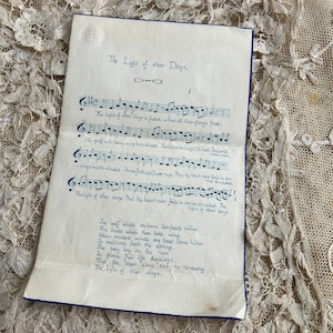 Neunzehntes Jahrhundert antikes Papier handgeschriebene Musik Ephemera,