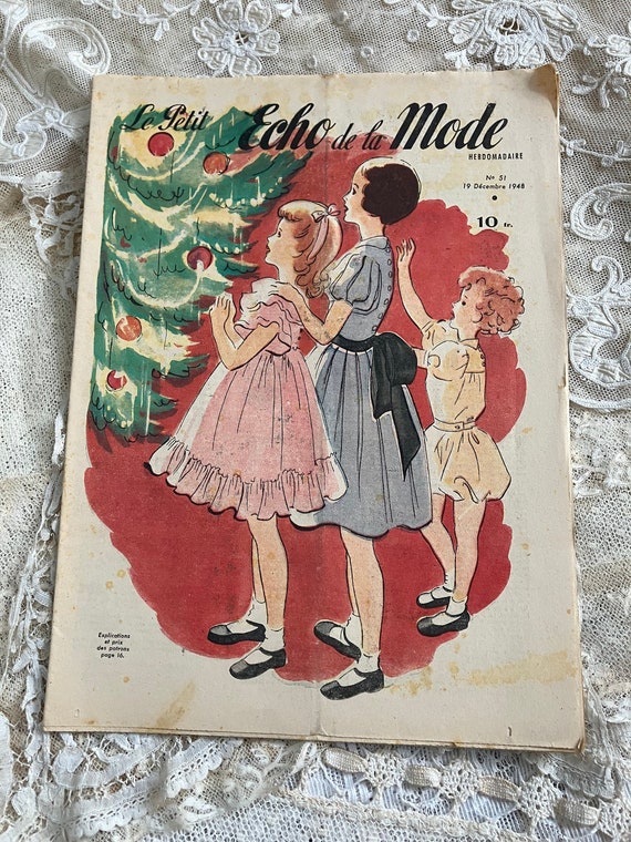 Vintage French Fashion Magazine, 1940s Sewing Illustrations - Etsy