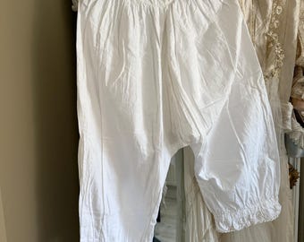 Victorian French Cotton Pantalettes ,bloomers, Antique Victorian