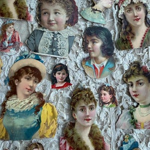 Lovely Collection of Nineteenth Century portraits paper scraps