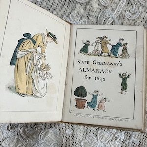 Wunderschönes 1893 Kate Greenaway Almanack Heft