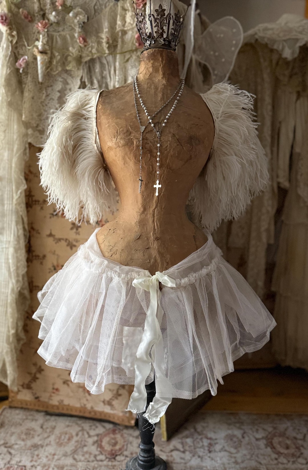 None Tulle With Flounce A-line Petticoat abtet360 main image 1