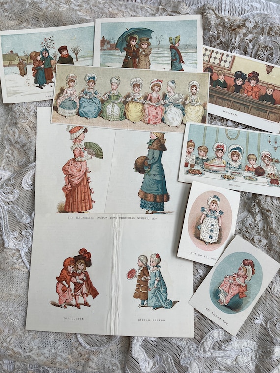 イギリス　アンティーク ケイト・グリーナウェイ 初版挿絵 額装 イギリス アンティーク ケイト・グリーナウェイ 初版挿絵 額装
