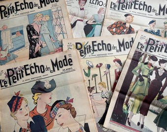 フランスのヴィンテージ ファッション雑誌: Le Petit Echo de la Mode