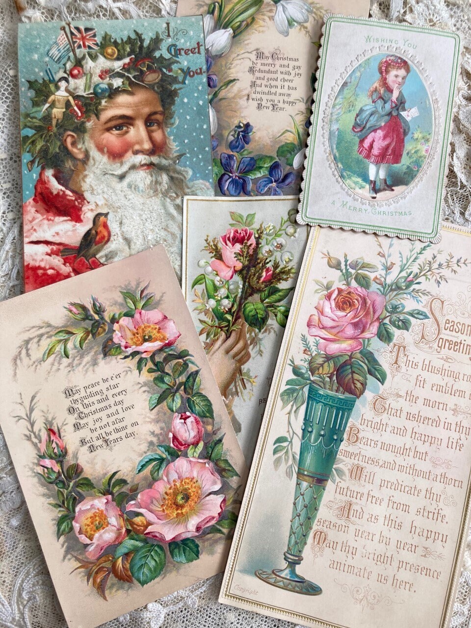 Victorian Christmas Greetings Card From 1800's Christmas - Etsy