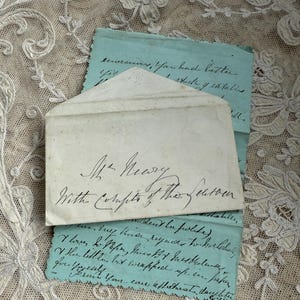 Carta antigua escrita a mano de 1872 a Querida Mummah de su hija, hermosa carta victoriana con sobre