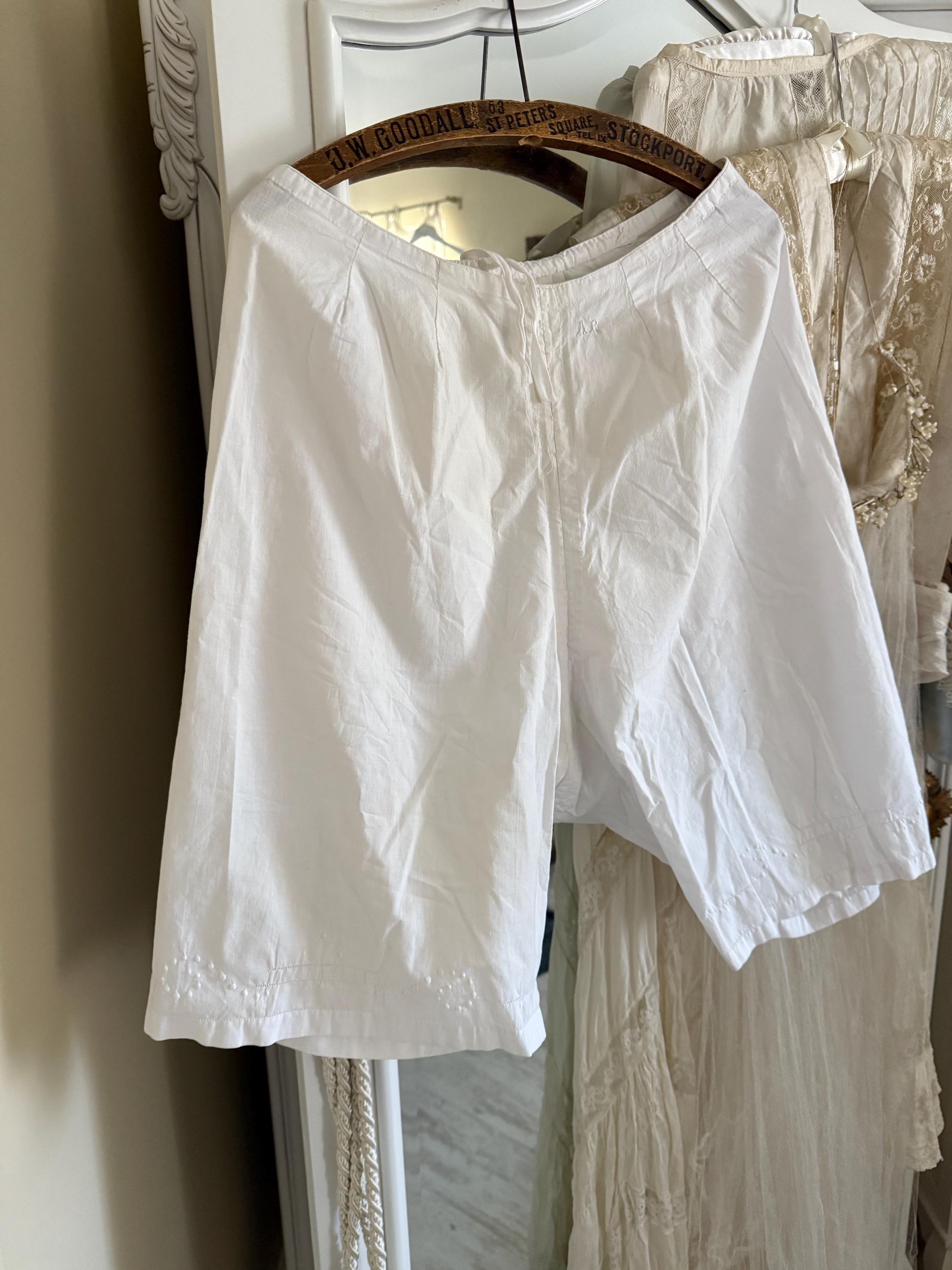 Victorian French Cotton Knickers , Pantalettes ,bloomers, Antique