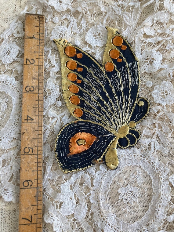 Junk Journal Embroidery Butterfly Applique - Purple