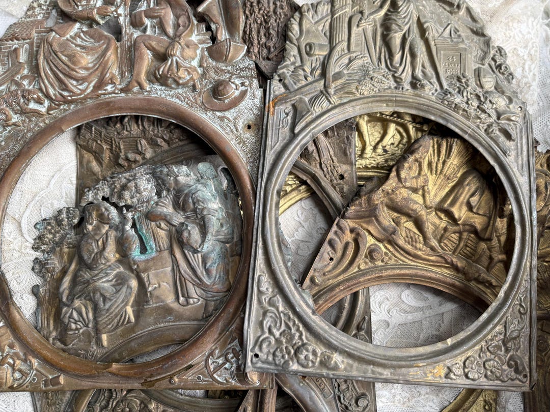 Antique French Embossed Brass Clock Face Frames (18x11 Inches) - Etsy