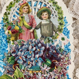 Cartes de stand-up mécaniques pop-up 3D découpées, de l'époque victorienne antique, allemande