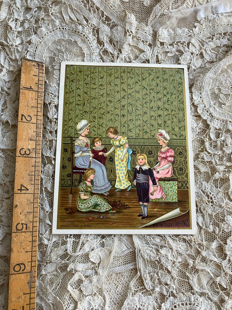 Antique Rachael Tuck & Sons Christmas Card Etsy UK
