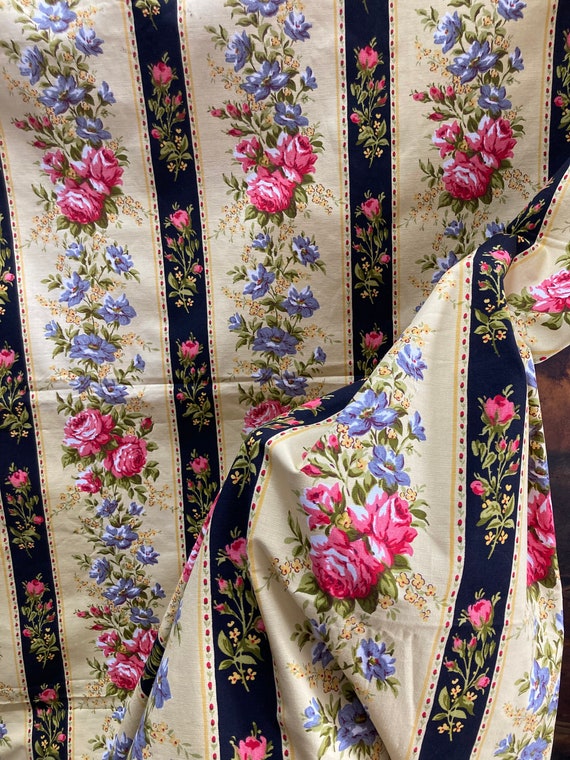 Stunning Large Vintage French Chateau Curtain Fabric Etsy