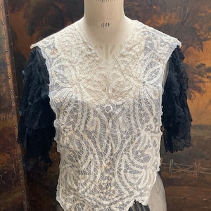 Antike Spitze viktorianischen Kleid Bescheidenheit Panel, Antike Spitze Kleid Rest