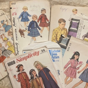 Vintage Sewing Patterns, 50&#39;s 60&#39;s 70&#39;s sewing dress templates, Dress pattern