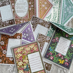 Collection of 10 Nineteenth Century Valentine cards and envelopes Marcus Ward & Co ref RY