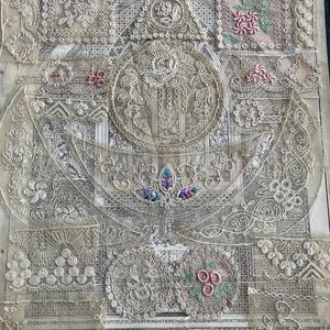 Belle collection de dentelles anciennes, créations manuelles, couture, projets de couture
