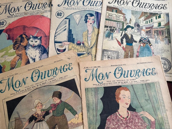 Antique French Needlework Magazine: 1932 Paris 'mon Ouvrage