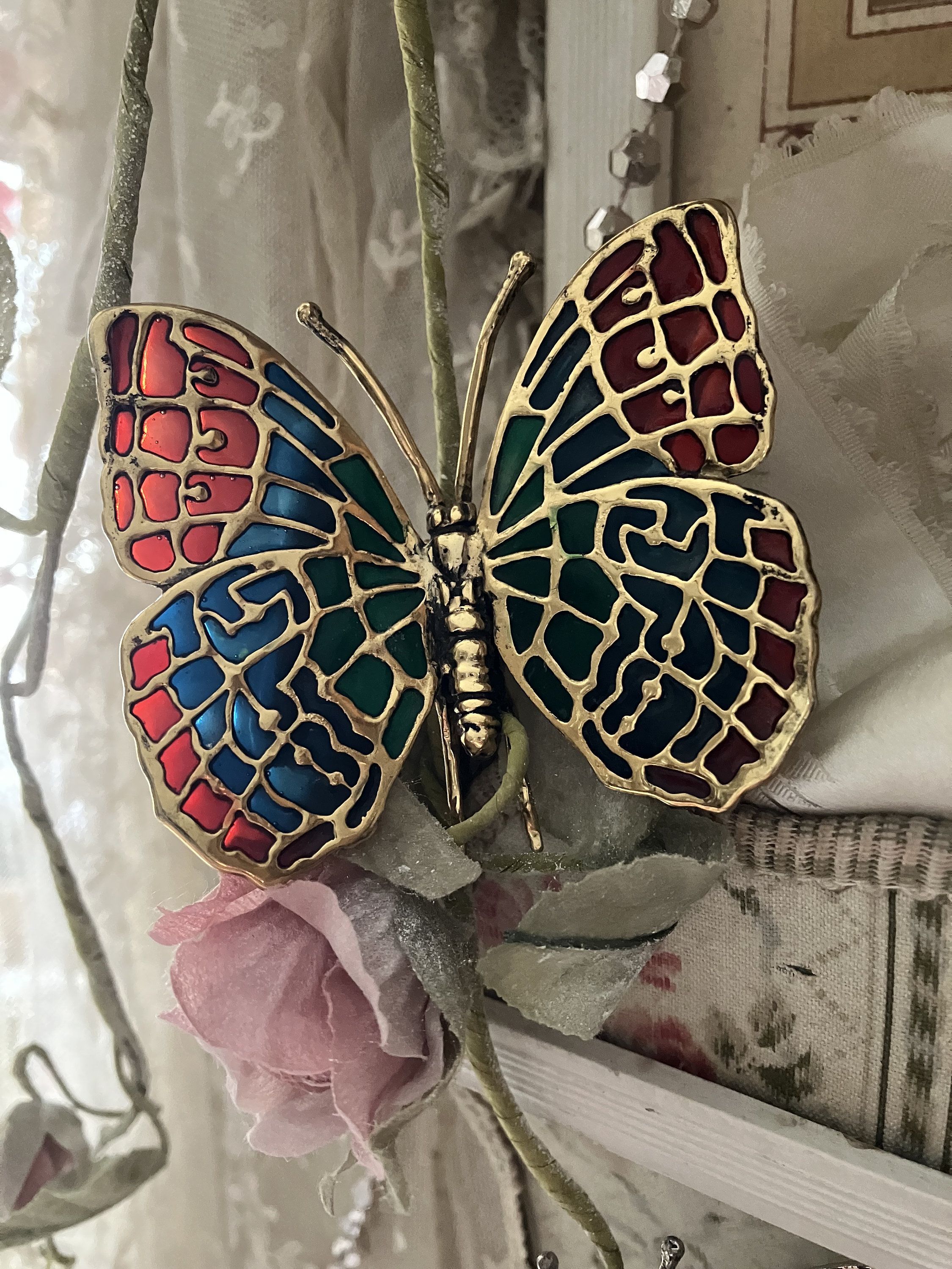 Fustelle Taglio Per Scrapbooking - Fiore E Farfalla In Pizzo, Acciaio Al Carbonio, Per Biglietti E Album Fai Da Te