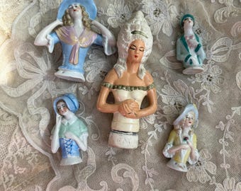 アンティーク ビスク 磁器 ハーフドール ピンクッション ドール - Etsy