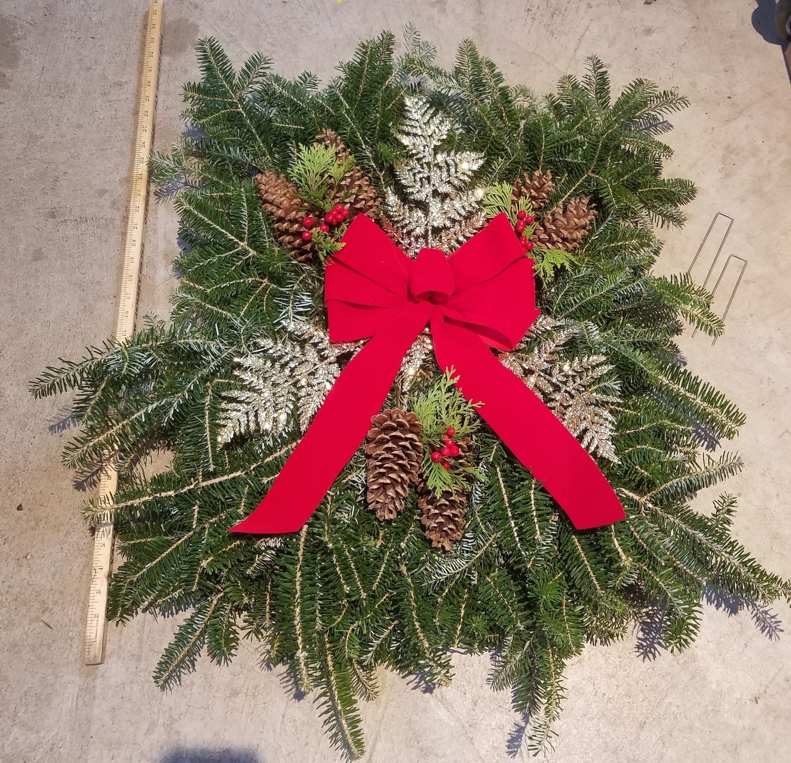 Fresh Natural Christmas Grave Blanket Etsy