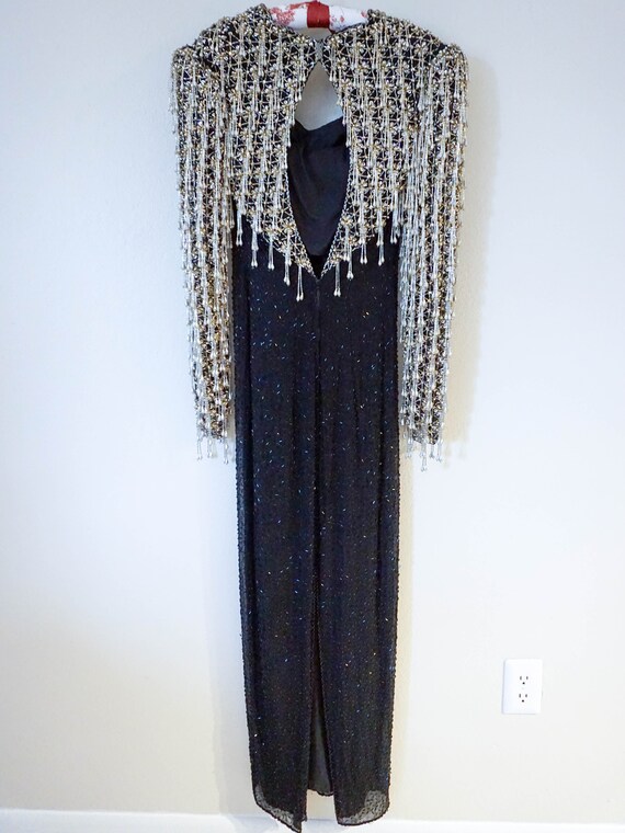 Lillie Rubin// Black and Gold Long Evening Gown//… - image 3