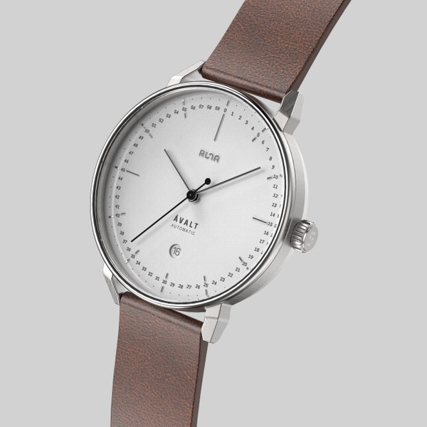 Automatikuhr Runa Ávalt - Armbanduhr mit Automatiklaufwerk - Herrenuhr Damenuhr unisex im Bauhaus Design