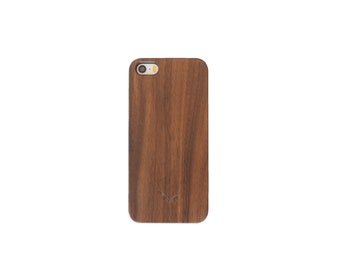 CWA mobiele telefoonhoes houten hoes voor iPhone 5/5s hout heren dames unisex walnoothout