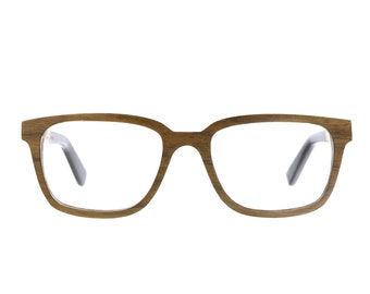 CWA Handgefertigte Holzbrille Sehbrille Brille Gibson Walnuss Holz Männer Frauen Unisex