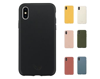 Coque organique iPhone X/XS - CWA Design Case coque de téléphone portable - coque de téléphone portable durable, sans plastique et recyclable - choisissez la couleur