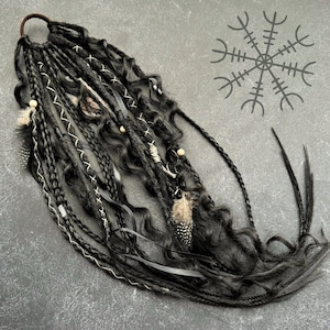 円 ヘアバンドにドレッド ダークブラウン ブラック |ロック ドレッドロック |ポニーテール ヘア ナチュラル ブラウン ウィッチ フォレスト ヘアエクステンション ボヘミアン ゴス ウィッチャー
