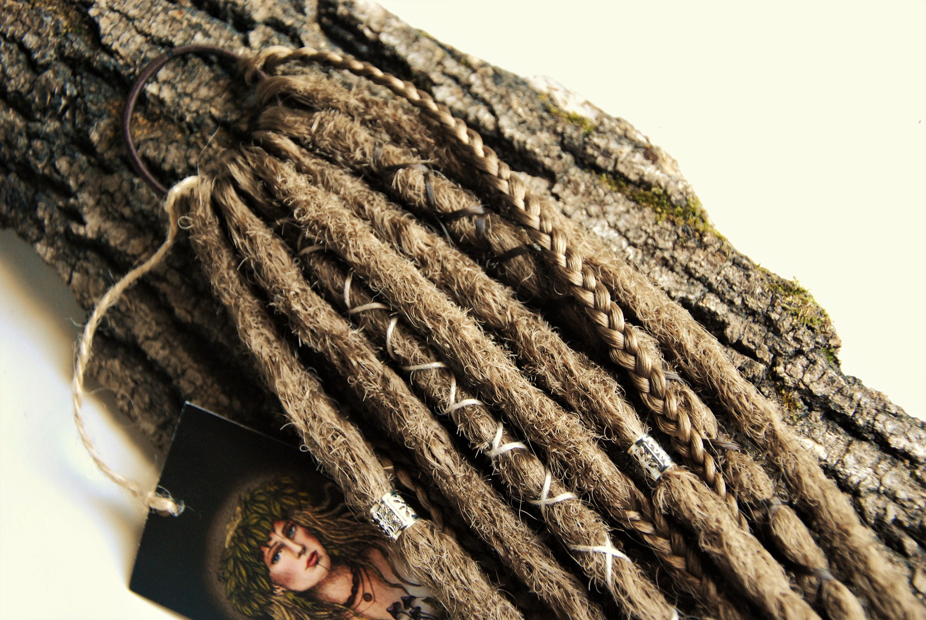 Forest Witch Dreads and Braids. Jewelry & Beads. Brown, Blonde and Green