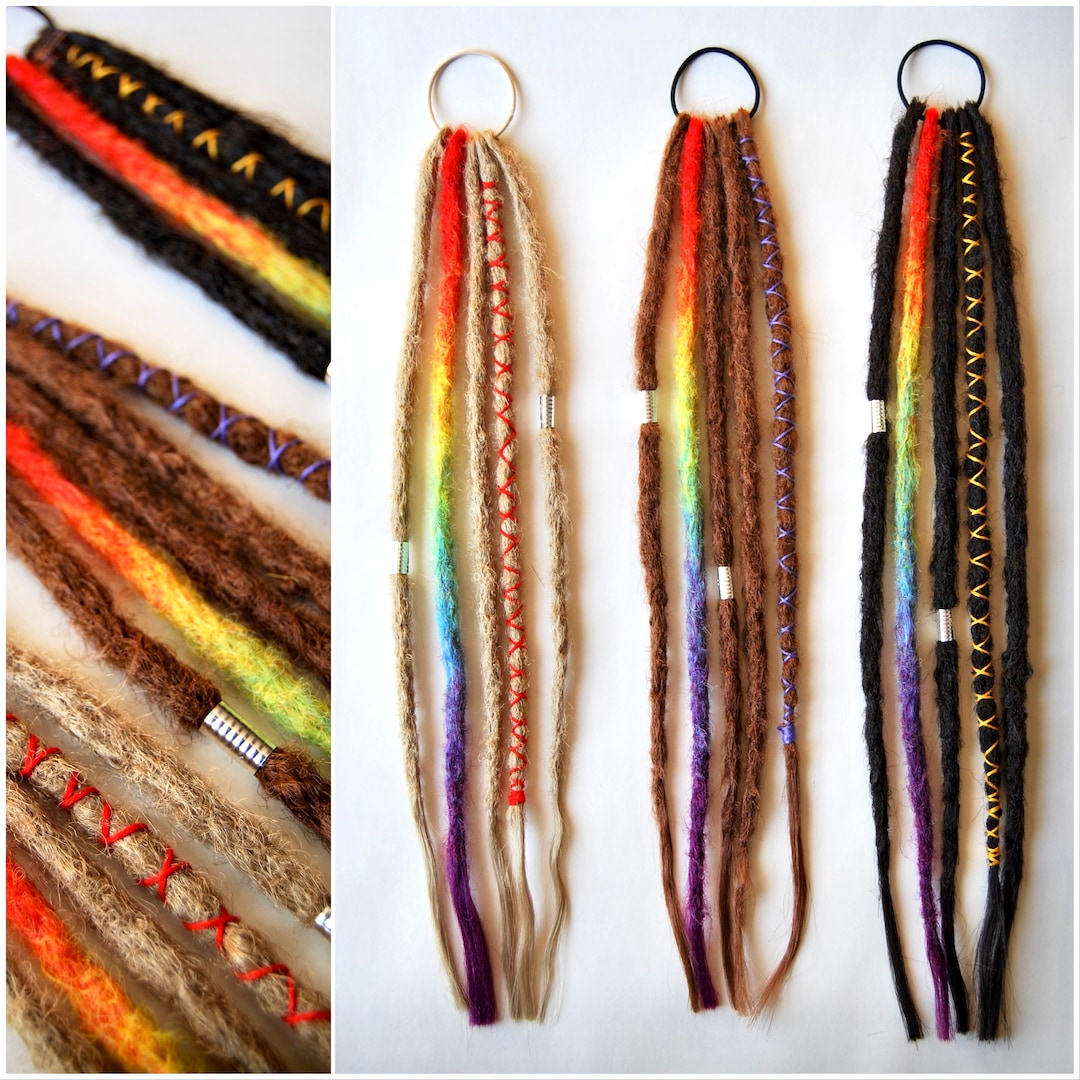 Dreads on Hairband Crochet Dreadlocks Handmade Synthetic Dread ...