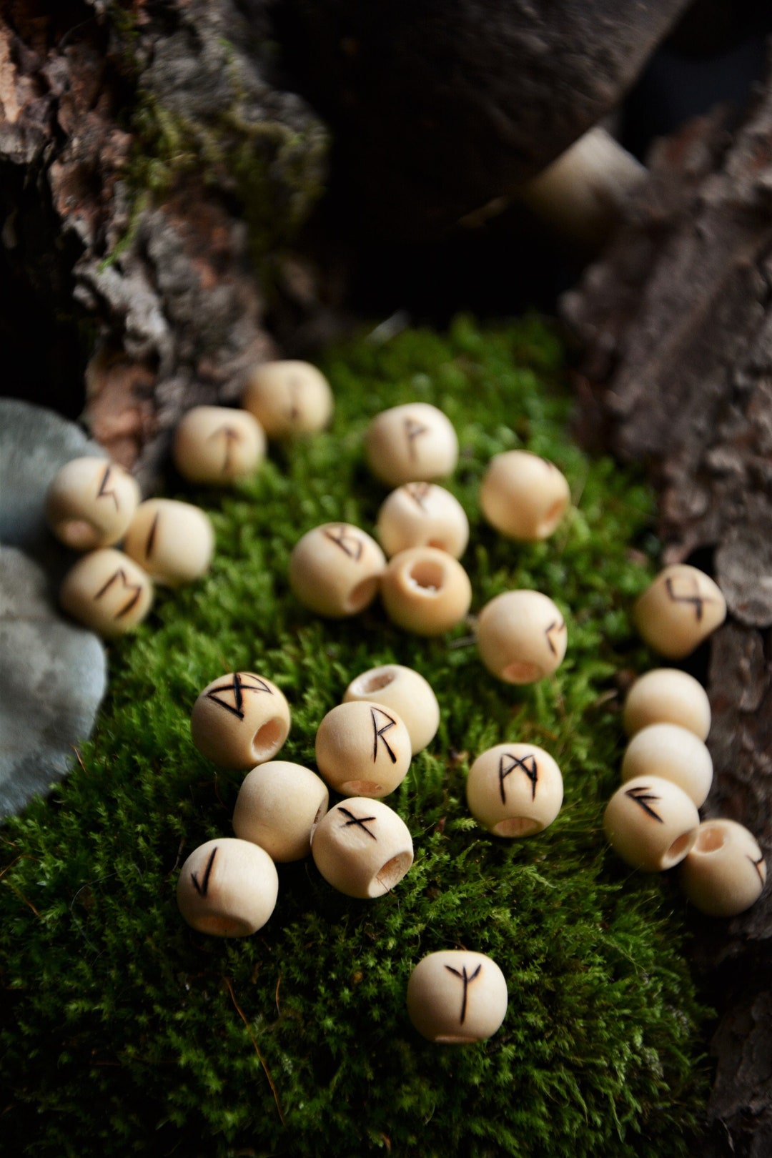 Dread Rune FUTHARK Runes Beads for Dreads and Dreadlocks | Small Handmade ...