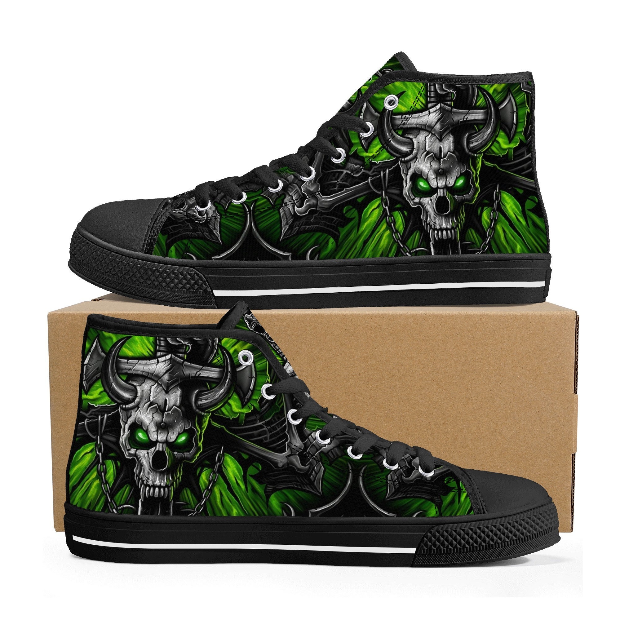 Skeletschoenen, rozenschedel canvas sneakers, boze schoenen voor hem, motorschedel schoenen cadeau, causale motorschedel schoenen, bestraffing schedel schoenen